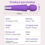 20-Mode Rechargeable AV Wand Massager product profile - JW-S31