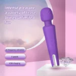 20-Mode Rechargeable AV Wand Massager vibration settings detail - JW-S31