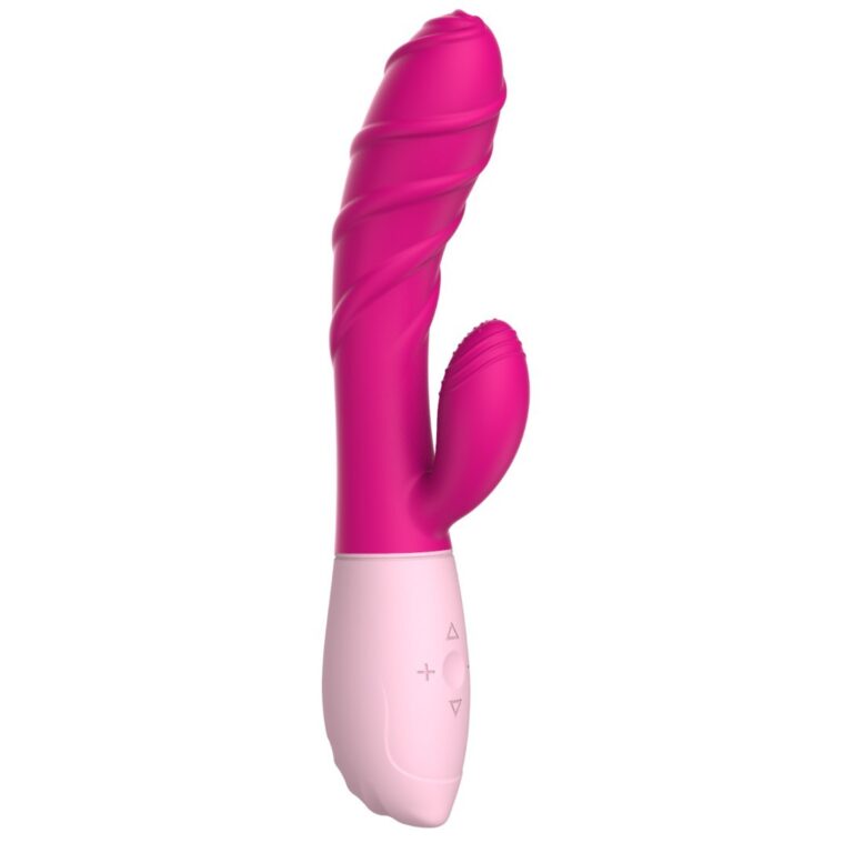 Rabbit with ridged shaft rabbit vibrator, model JW-S161