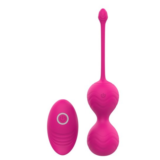 Pink double-ball egg, wide love egg vibrator, model JW-S212