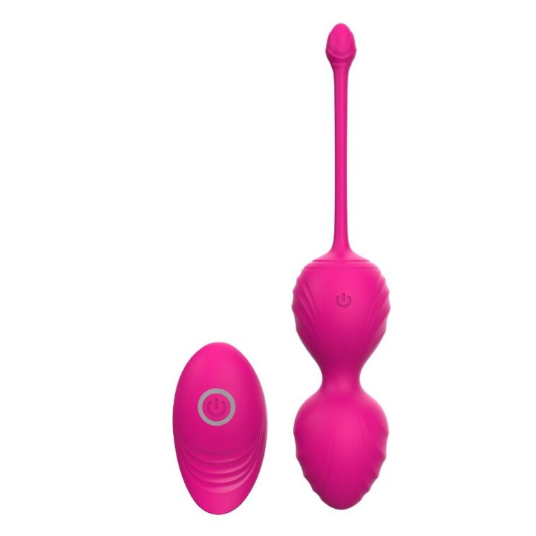 Pink double-ball egg, long tail love egg vibrator, model JW-S213