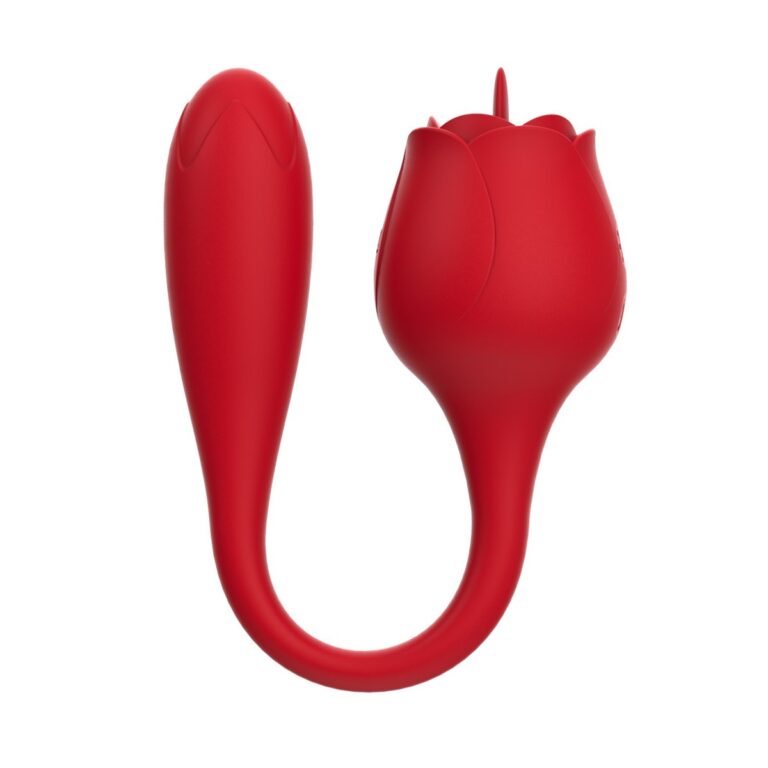 Rose licking vibrator with egg tongue licking vibrator, model JW-S309