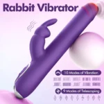 Rotating & Thrusting Rabbit Vibrator - Model JW-S09 - Product angle