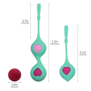 Weighted Silicone Kegel Ball Set set overview - JW-S38
