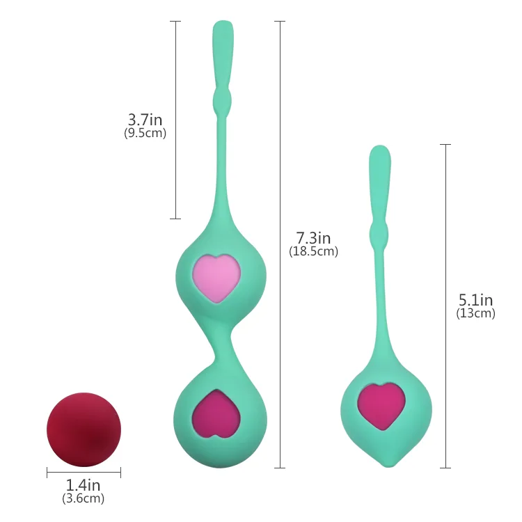 Weighted Silicone Kegel Ball Set set overview - JW-S38
