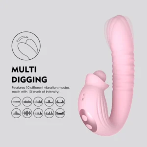 JW-S41 vibrator angled view showing the control buttons and external ball
