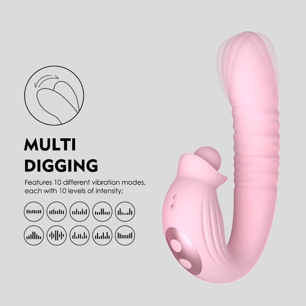 JW-S41 vibrator angled view showing the control buttons and external ball