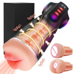 JW-S18 male masturbator cutaway illustration with sleeve inserts and packaging