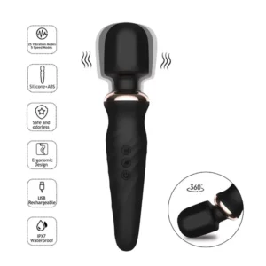 JW-S39 wand massager front view with three control buttons