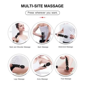 JW-S39 wand shown in a body-massage demonstration montage