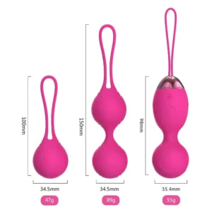 JW-S52 Kegel ball set component views with dimension annotations and retrieval loops