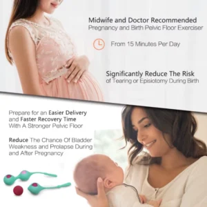 JW-S38 Kegel ball set shown beside lifestyle panels