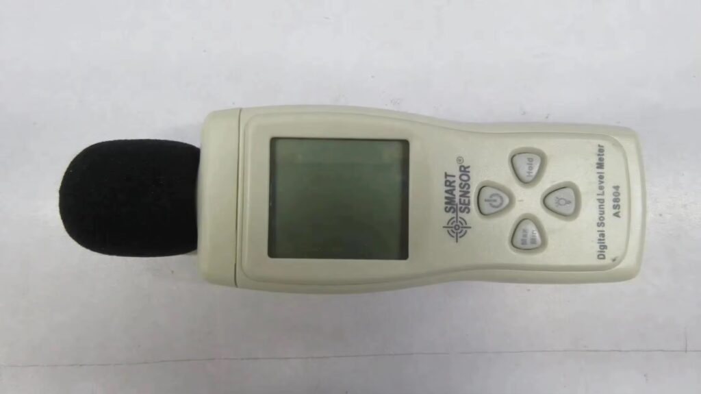Decibel meter used for product noise measurement at JWELL