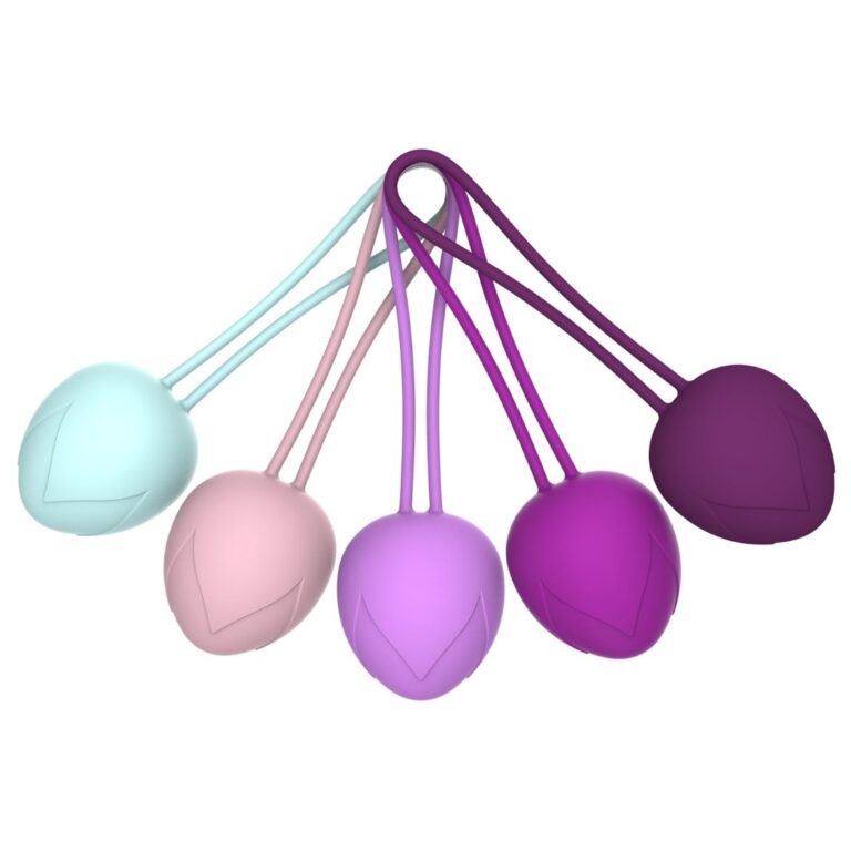 5-piece set with shared tail weighted Kegel ball set, model JW-S243