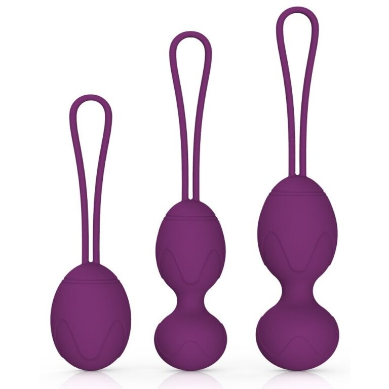 3-piece set, purple weighted Kegel ball set, model JW-S245