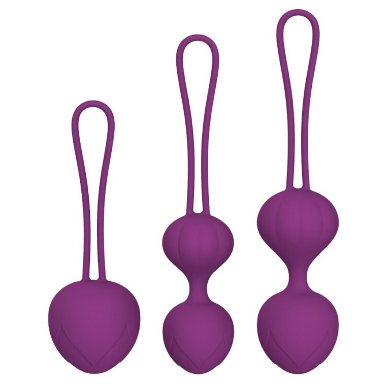 3-piece set, purple loops weighted Kegel ball set, model JW-S246