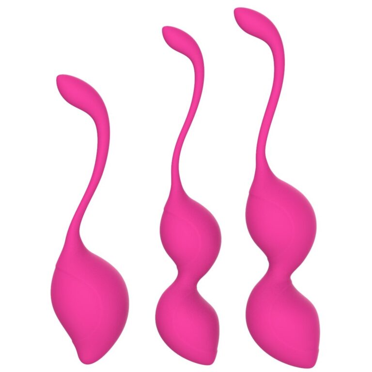 3-piece tailed set, pink weighted Kegel ball set, model JW-S247