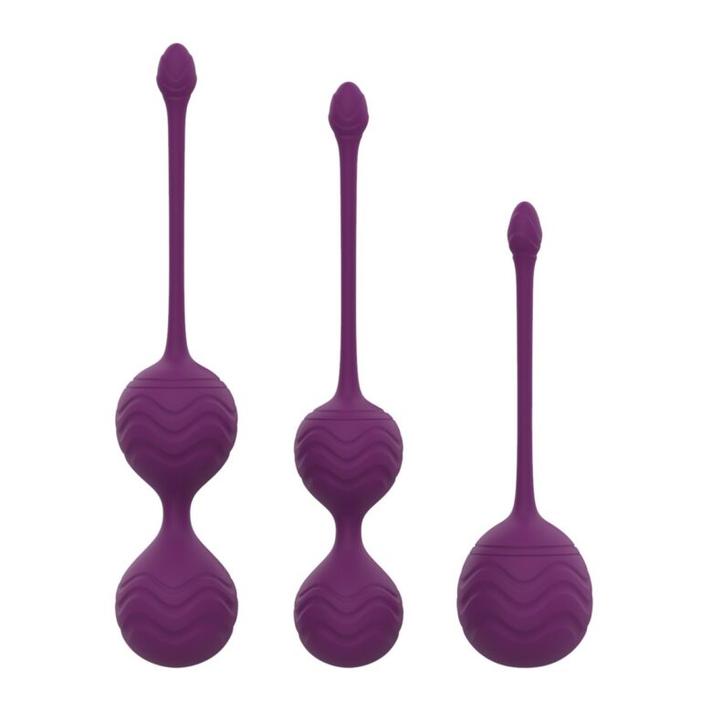 3-piece set, purple weighted Kegel ball set, model JW-S249