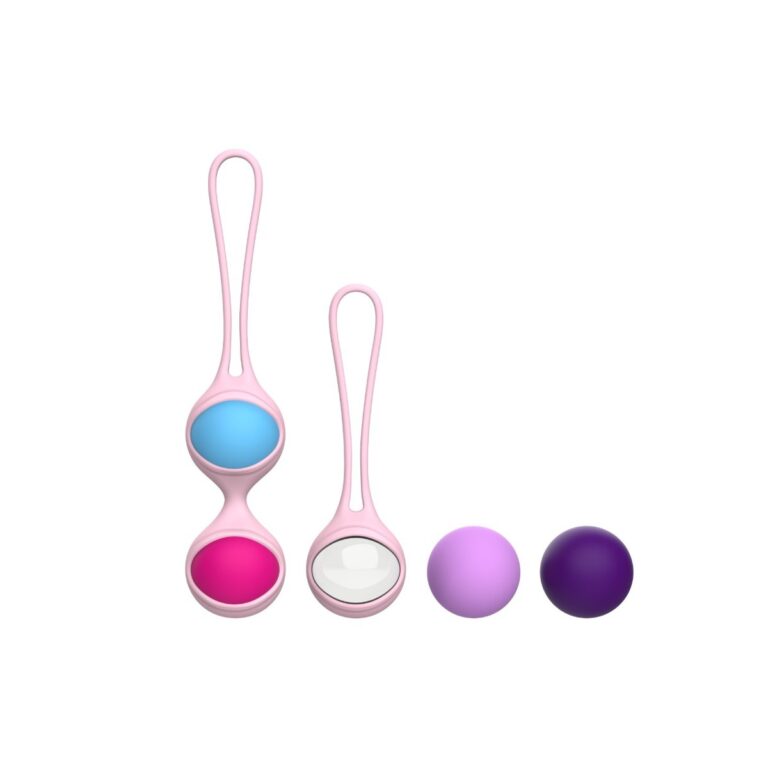 Interchangeable-ball set, pastel weighted Kegel ball set, model JW-S253