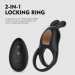 Dual cock ring couples vibrator with handheld controller - JW-S45