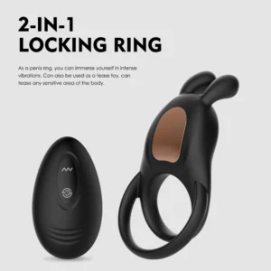 Dual cock ring couples vibrator with handheld controller - JW-S45
