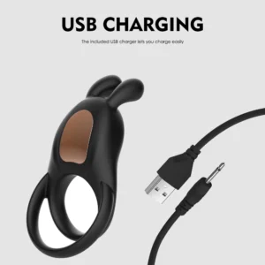 Dual cock ring couples vibrator USB charging detail - JW-S45