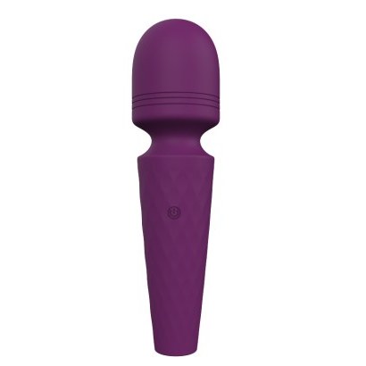 Mini wand, ribbed head mini wand vibrator, model JW-S123