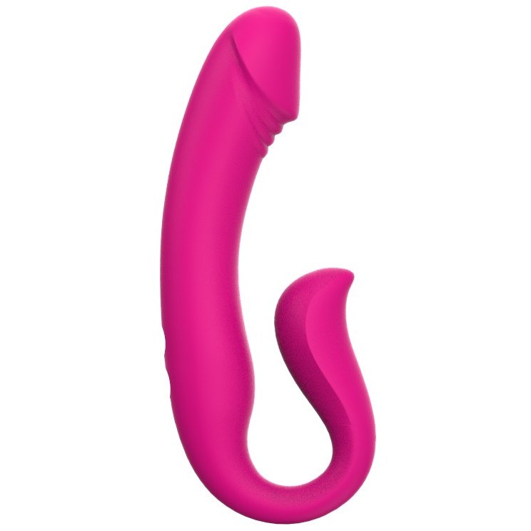 Curved dual vibrator dual stimulation vibrator, model JW-S187