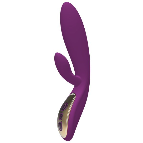 Sound-activated dual vibrator dual stimulation vibrator, model JW-S194