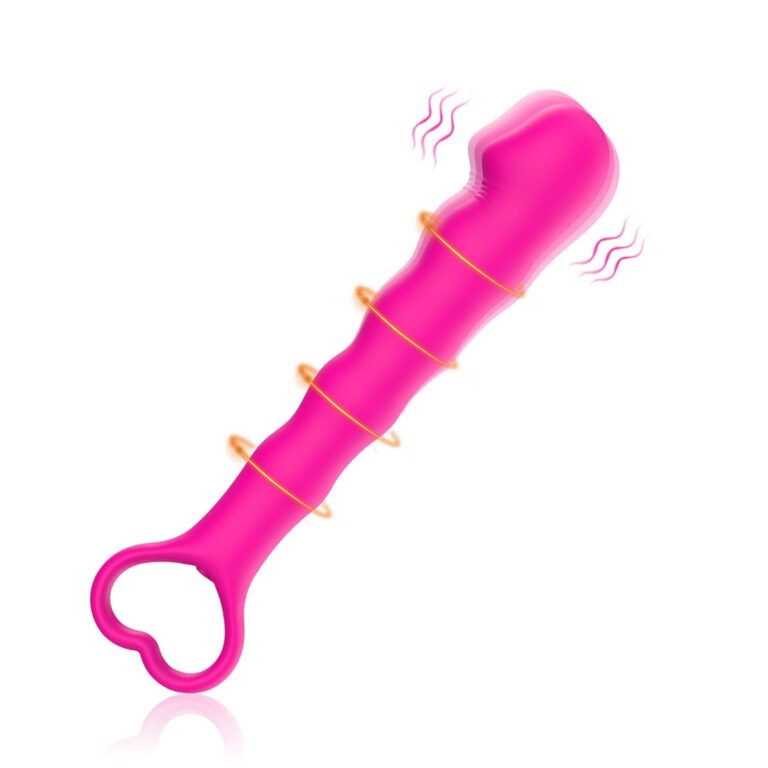 Ringed vibrator with loop handle realistic vibrator, model JW-S199