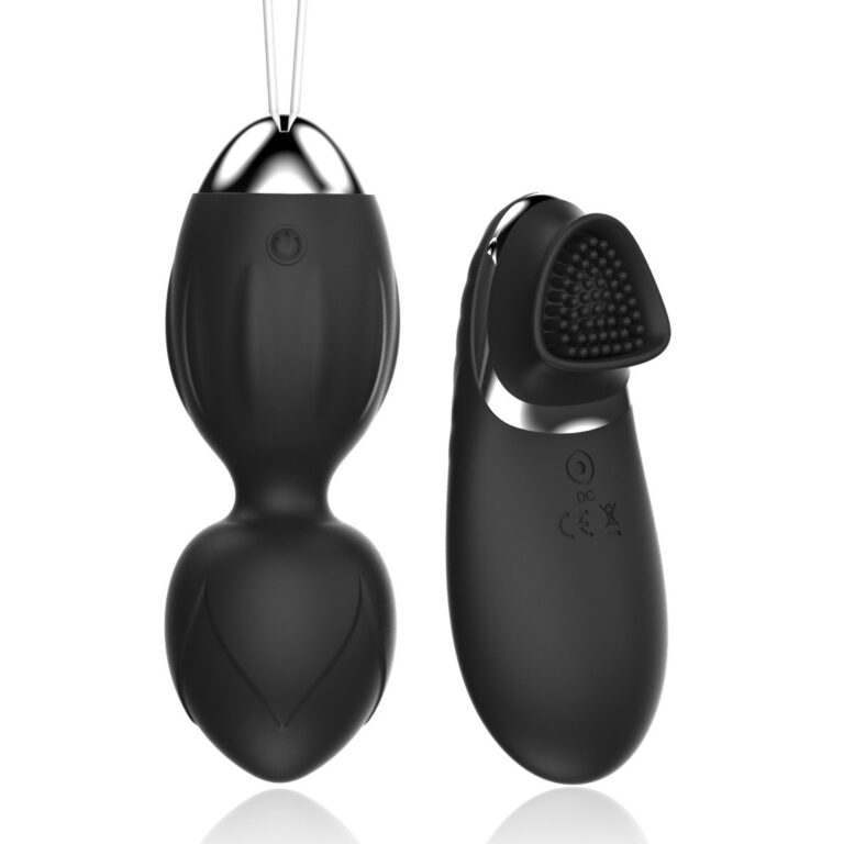 Black ball with vibrating egg vibrating Kegel ball, model JW-S219