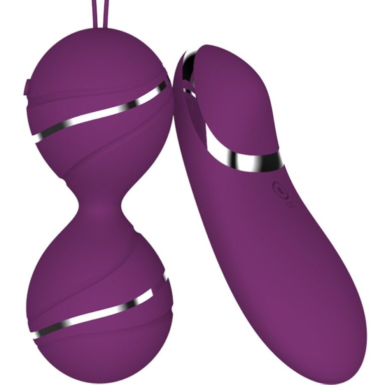 Purple ball with vibrating egg vibrating Kegel ball, model JW-S220