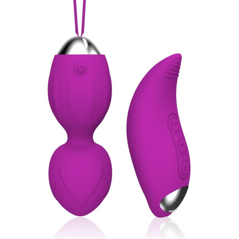 Purple ball, curved egg vibrating Kegel ball, model JW-S223