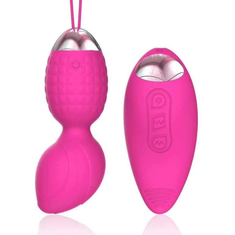 Pink textured ball and egg vibrating Kegel ball, model JW-S224
