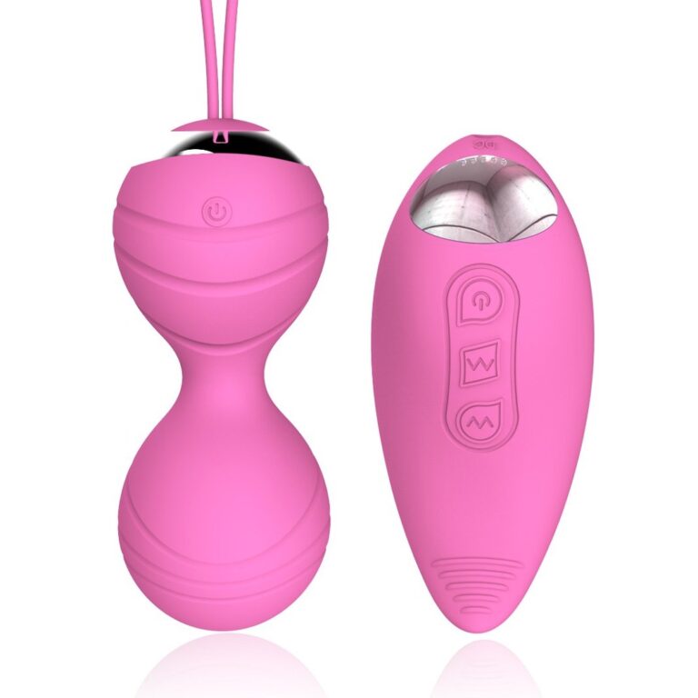 Pink ball with button egg vibrating Kegel ball, model JW-S229