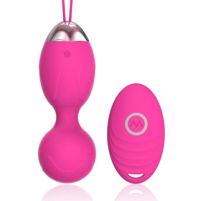Pink ball with oval remote vibrating Kegel ball, model JW-S231