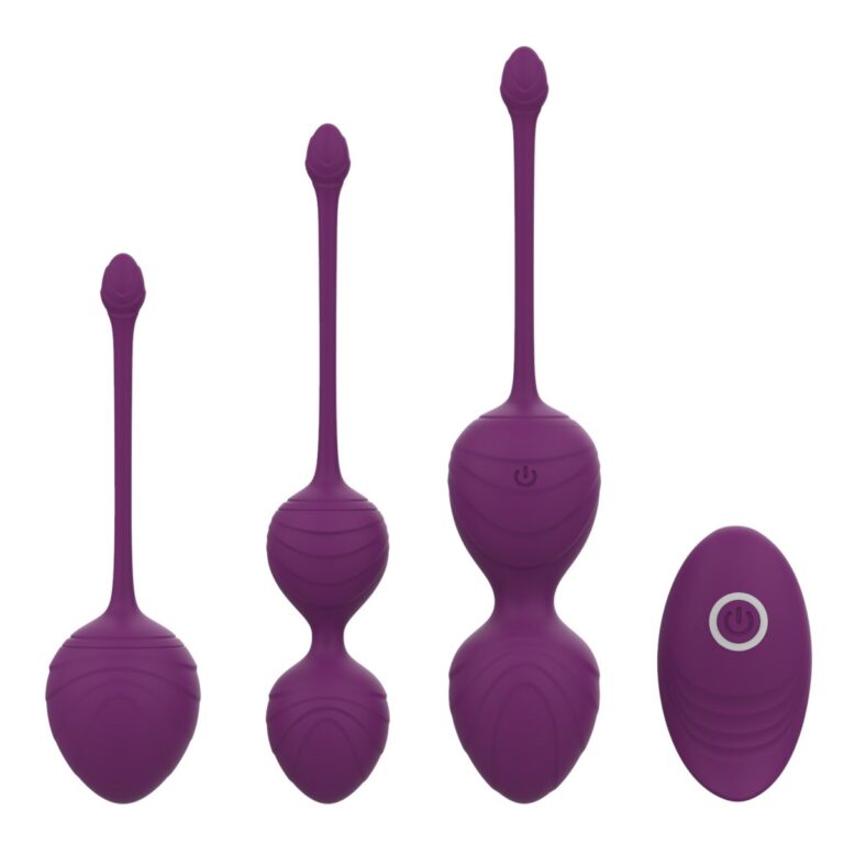 Purple 3-piece set with remote remote Kegel set, model JW-S258