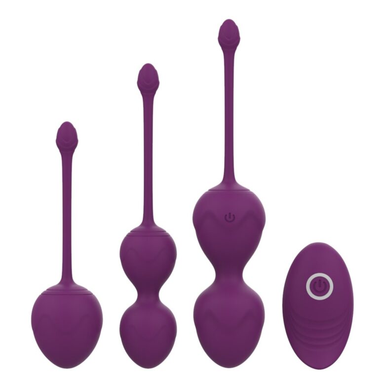 Purple tapered set with remote remote Kegel set, model JW-S259