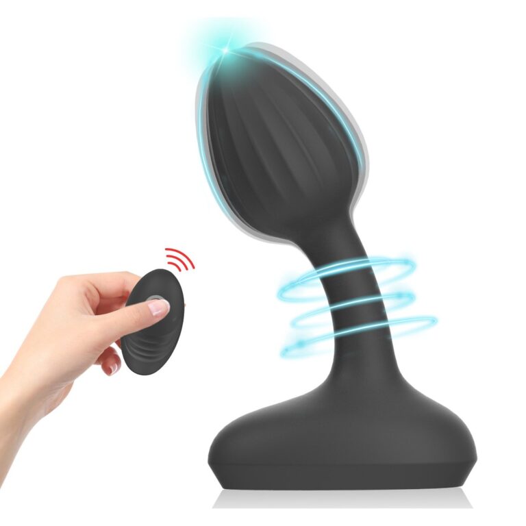 Remote prostate plug with rotating light ring remote control prostate massager, model JW-S270