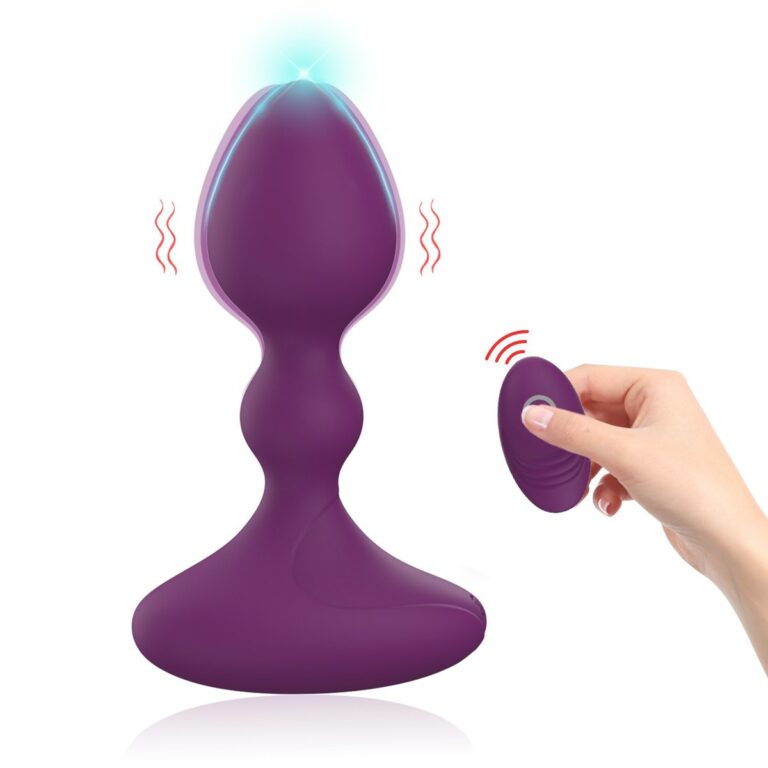 Purple remote prostate plug remote control prostate massager, model JW-S272