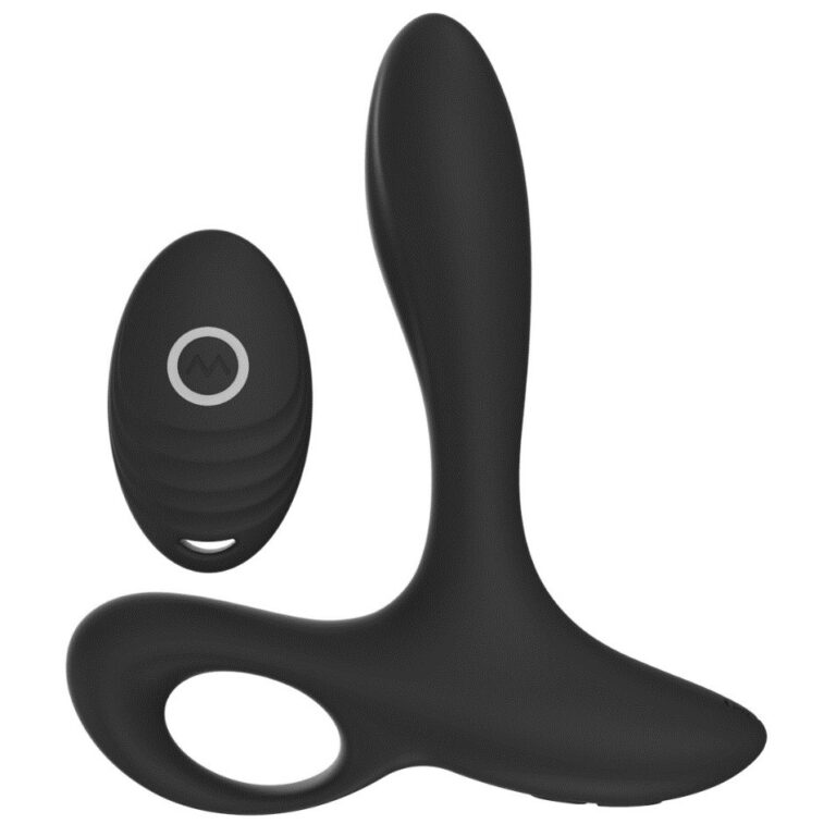 Remote prostate massager with loop handle remote control prostate massager, model JW-S273