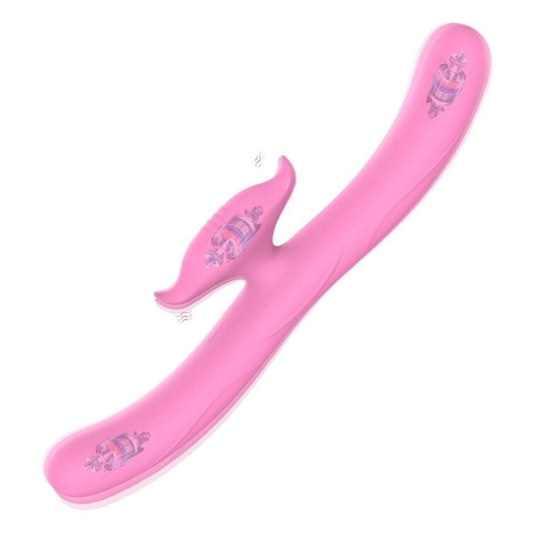 Pink rabbit-style dual-end vibrator dual stimulation vibrator, model JW-S324