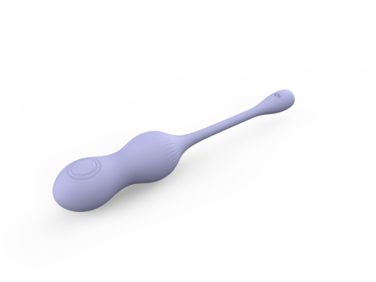 Lavender tapping vibrating egg with extended control end — JW-S57