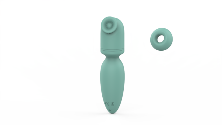 Green tapping and suction vibrator beside ring-shaped component — JW-S59