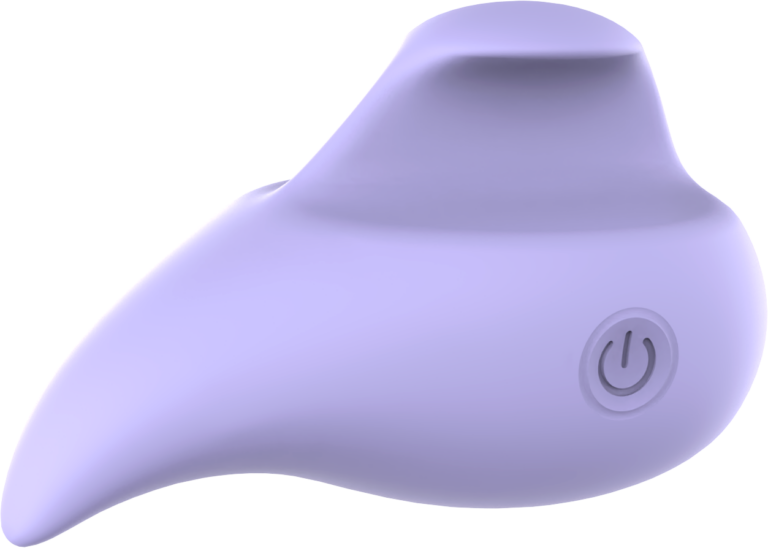 Lavender compact saddle-shaped massager with side power button — JW-S69