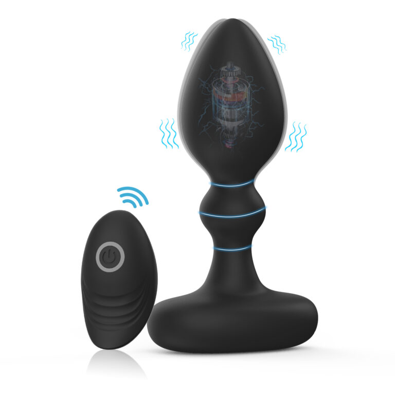 Remote-control prostate massager with raised tip, model JW-S91