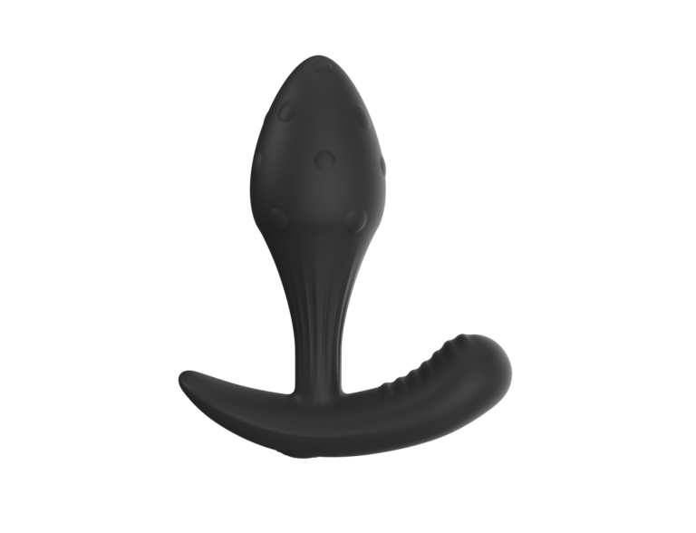 Black textured remote-control prostate massager, model JW-S94